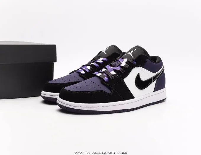 Air Jordan 1 brand new black and purple toe