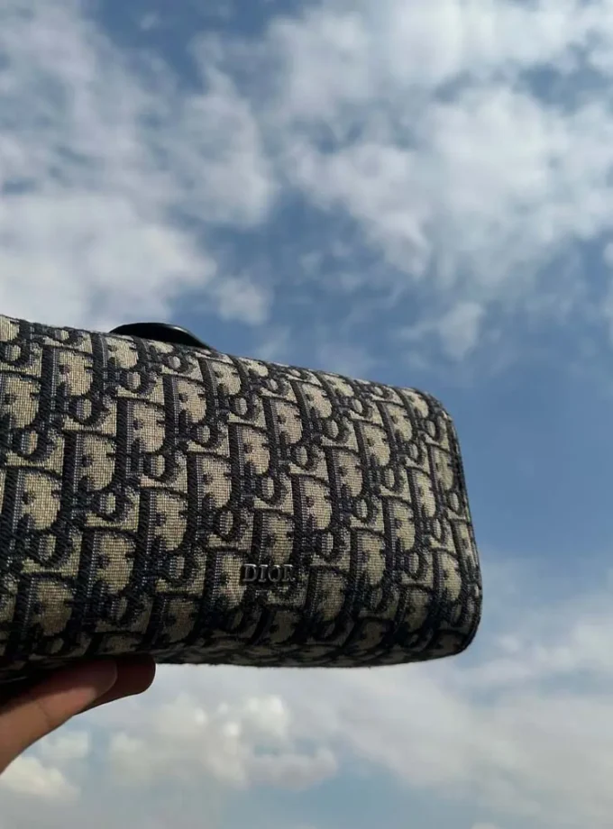 Christian Dior Black Lingot Toiletry Case Pouch Bag-650-1