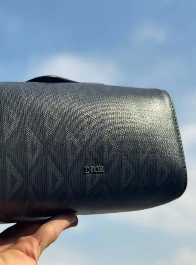 Christian Dior Black Lingot Toiletry Case Pouch Bag-650-2