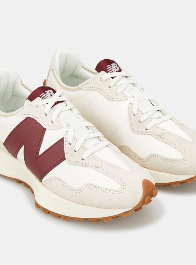 New Balance 327 trainers ‘OFF WHITE/BURGUNDY’